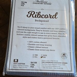 Vermont Country Store Ribcord Bedspread - Cream